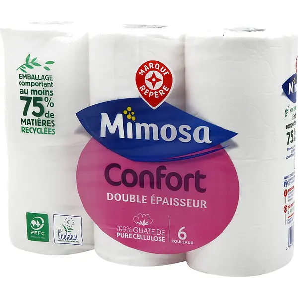 Mimosa Confort Toilet Paper 6 Rolls 6 un