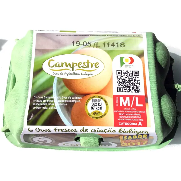 Campestre Organic Free-Range Eggs 6 un