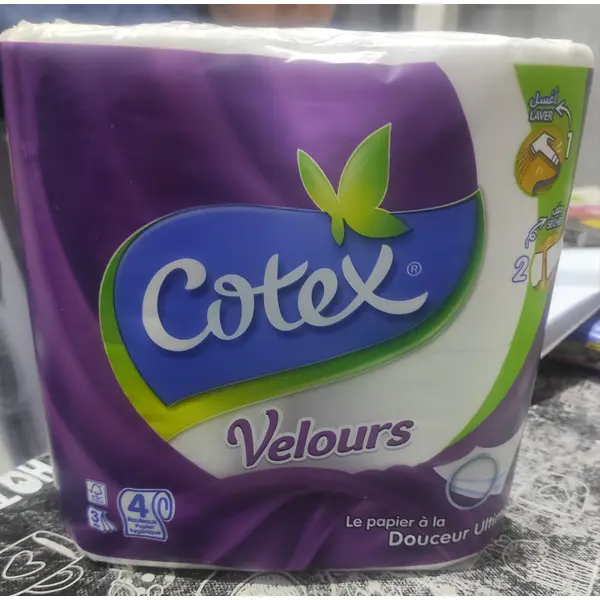 Cotex Velours Toilet Paper 4 Rolls 4 un