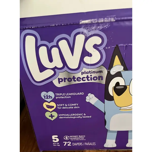Luvs Fraldas Platinum Protection Tamanho 5 72 un
