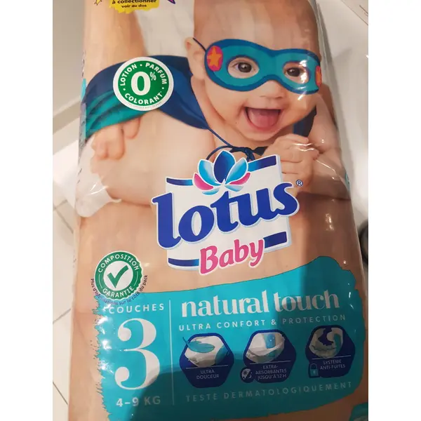 Lotus Baby Natural Touch Diapers Size 3 52 un